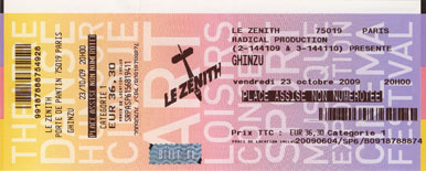 Scan place de concert : Ghinzu au Z�nith l (Paris 19e)